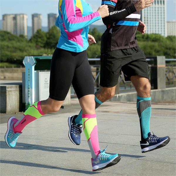 3 Pairs Long Knee Compression Marathon Sports Running Socks Test Sample